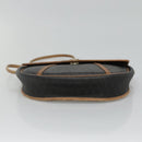 Christian Dior Honeycomb Canvas Shoulder Bag PVC Leather Black Auth ti2903-5