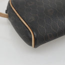 Christian Dior Honeycomb Canvas Shoulder Bag PVC Leather Black Auth ti2906-15