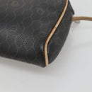 Christian Dior Honeycomb Canvas Schoudertas PVC Leer Zwart Auth ti2906-16
