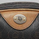 Christian Dior Honeycomb Canvas Shoulder Bag PVC Leather Black Auth ti2906-18