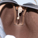 Christian Dior Honeycomb Canvas Shoulder Bag PVC Leather Black Auth ti2906-19