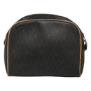 Christian Dior Honeycomb Canvas Shoulder Bag PVC Leather Black Auth ti2906-2