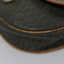 Christian Dior Honeycomb Canvas Shoulder Bag PVC Leather Black Auth ti2907-15