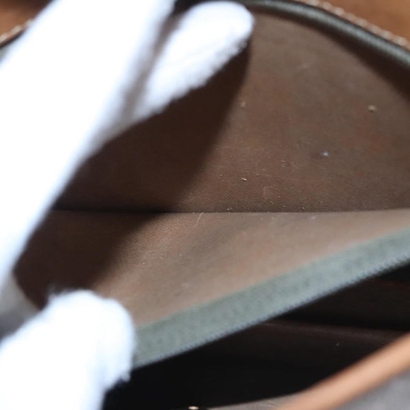 Christian Dior Honeycomb Canvas Shoulder Bag PVC Leather Black Auth ti2907