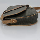 Christian Dior Honeycomb Canvas Shoulder Bag PVC Leather Black Auth ti2907-4