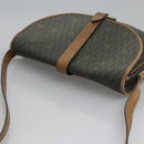 Christian Dior Honeycomb Canvas Shoulder Bag PVC Leather Black Auth ti2907-6