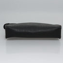 Christian Dior Honeycomb Canvas Clutch Bag PVC Leather Black Gold Auth ti2910-6