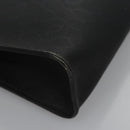 Christian Dior Honeycomb Canvas Clutch Bag PVC Leather Black Gold Auth ti2910-14