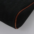 Christian Dior Trotter Canvas Clutch Bag Black Gold Auth ti2911-16