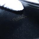 Christian Dior Trotter Canvas Clutch Bag Black Gold Auth ti2911-10