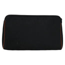 Christian Dior Trotter Canvas Clutch Bag Black Gold Auth ti2911-2