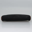 Christian Dior Trotter Canvas Clutch Bag Black Gold Auth ti2911-6