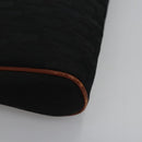 Christian Dior Trotter Canvas Clutch Bag Black Gold Auth ti2911-7