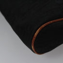 Christian Dior Trotter Canvas Clutch Bag Black Gold Auth ti2911-14