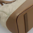 PRADA Hand Bag Nylon Beige Auth ti2915-9