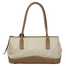 PRADA Hand Bag Nylon Beige Auth ti2915-13