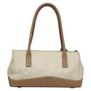 PRADA Hand Bag Nylon Beige Auth ti2915-2