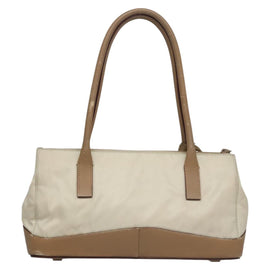 PRADA Hand Bag Nylon Beige Auth ti2915 - 0