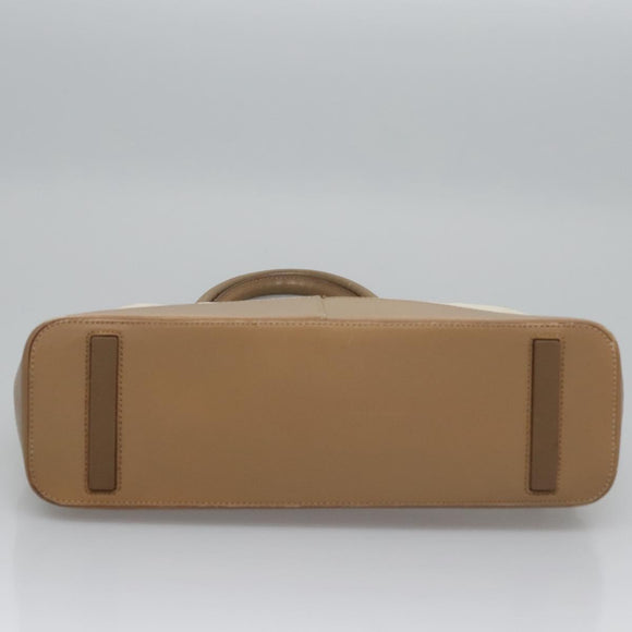 PRADA Hand Bag Nylon Beige Auth ti2915