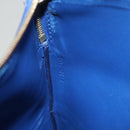 CELINE Pouch Leather Blue Gold Auth ti2920-18