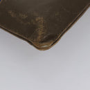 CELINE Pouch Leather Blue Gold Auth ti2920-7