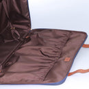 Burberrys Travel Case Boston Bag PVC Navy Brown Auth ti2922-26