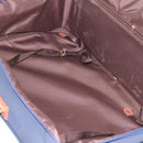 Burberrys Travel Case Boston Bag PVC Navy Brown Auth ti2922-12