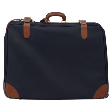 Burberrys Travel Case Boston Bag PVC Navy Brown Auth ti2922 - 0