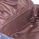 Burberrys Travel Case Boston Bag PVC Navy Brown Auth ti2922-31