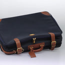 Burberrys Travel Case Boston Bag PVC Navy Brown Auth ti2922-6