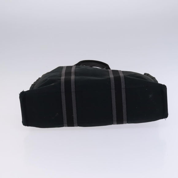 HERMES Fourre Tout Tote Bag Canvas 5 Set Black Gray Navy Auth ti2923