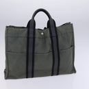 HERMES Fourre Tout Tote Bag Canvas 5 Set Black Gray Navy Auth ti2923-21