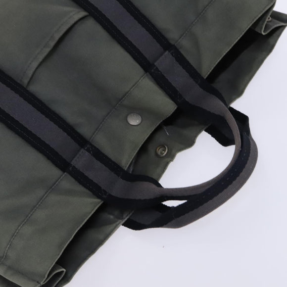 HERMES Fourre Tout Tote Bag Canvas 5 Set Black Gray Navy Auth ti2923