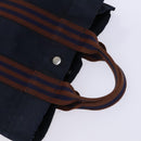 HERMES Fourre Tout Tote Bag Canvas 5 Set Black Gray Navy Auth ti2923-28