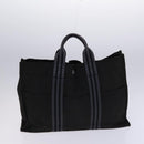 HERMES Fourre Tout Tote Bag Canvas 5 Set Black Gray Navy Auth ti2923-3