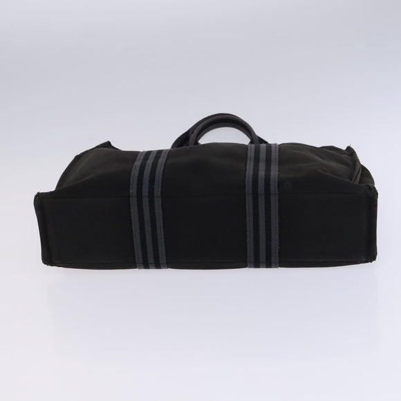 HERMES Fourre Tout Tote Bag Canvas 5 Set Black Gray Navy Auth ti2923