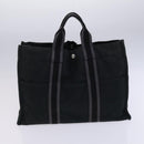 HERMES Fourre Tout Tote Bag Canvas 5 Set Black Gray Navy Auth ti2923-9