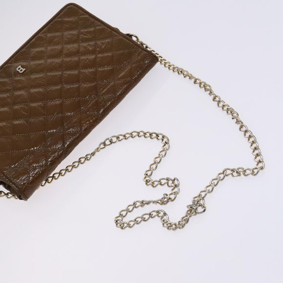 BALLY Hand Bag Leather 4Set Black Yellow Auth ti2926