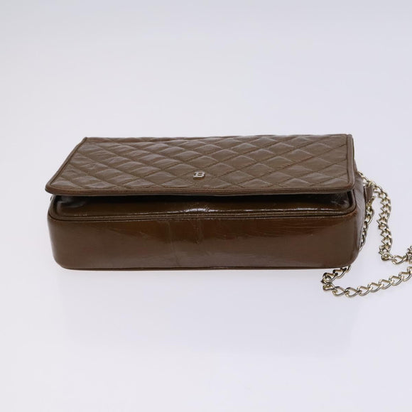 BALLY Hand Bag Leather 4Set Black Yellow Auth ti2926