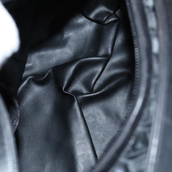 BALLY Hand Bag Leather 4Set Black Yellow Auth ti2926