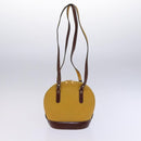BALLY Hand Bag Leather 4Set Black Yellow Auth ti2926-21