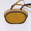 BALLY Hand Bag Leather 4Set Black Yellow Auth ti2926-24