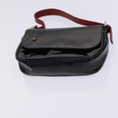 BALLY Hand Bag Leather 4Set Black Yellow Auth ti2926-6