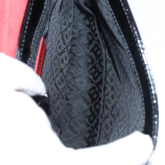 BALLY Hand Bag Leather 4Set Black Yellow Auth ti2926