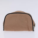 BURBERRY Nova Check Pouch Bag Nylon Canvas 5Set Beige Black Brown Auth ti2927-24