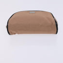 BURBERRY Nova Check Pouch Bag Nylon Canvas 5Set Beige Black Brown Auth ti2927-26
