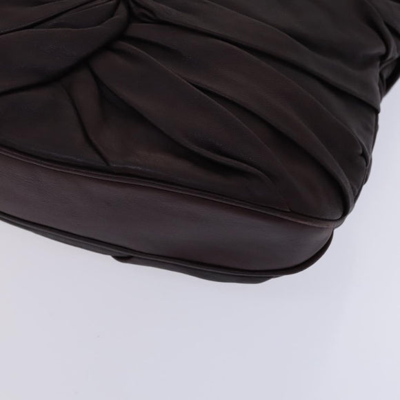 BURBERRY Shoulder Bag Leather Brown Auth ti2934