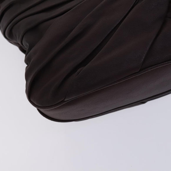 BURBERRY Shoulder Bag Leather Brown Auth ti2934