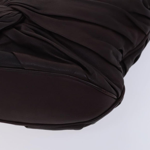 BURBERRY Shoulder Bag Leather Brown Auth ti2934