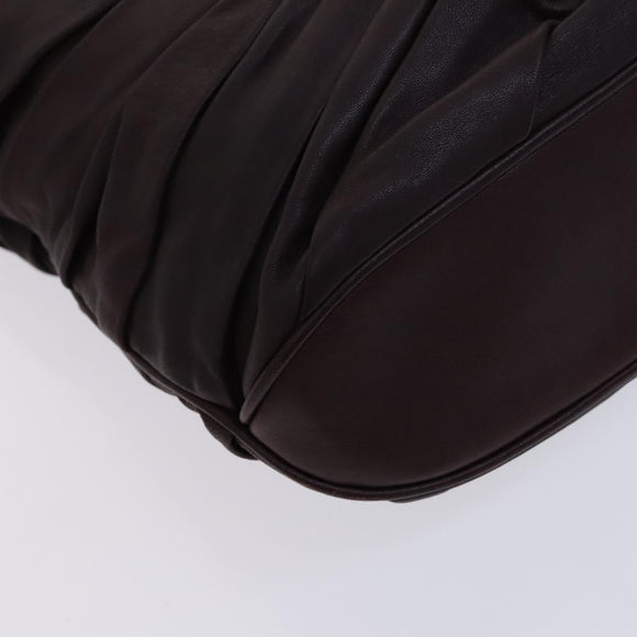 BURBERRY Shoulder Bag Leather Brown Auth ti2934